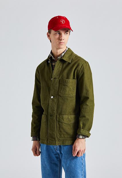 Drakes Duck Cotton Canvas Chore Olive